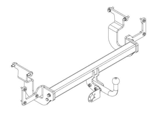 Фаркоп для Citroen Spacetourer 2016- съемный крюк на двух болтах 2500кг Автос